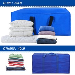 4-Pack Storage Bag Extra Large Heavy Duty Zipped Reusable Blue Moving Bags