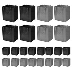 24-Pack Reusable Grocery Bags，Large Washable Foldable Shopping Bags，Heavy Dut…
