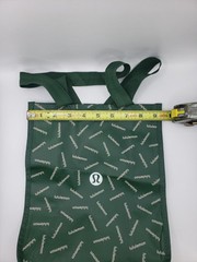 Lululemon Small Green Allover Print Reusable Bag Nylon Strap Recycled Materials