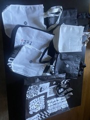 Set Of 7 Lululemon athletica reusable shopping bags 6: 11×9 1: 16×14
