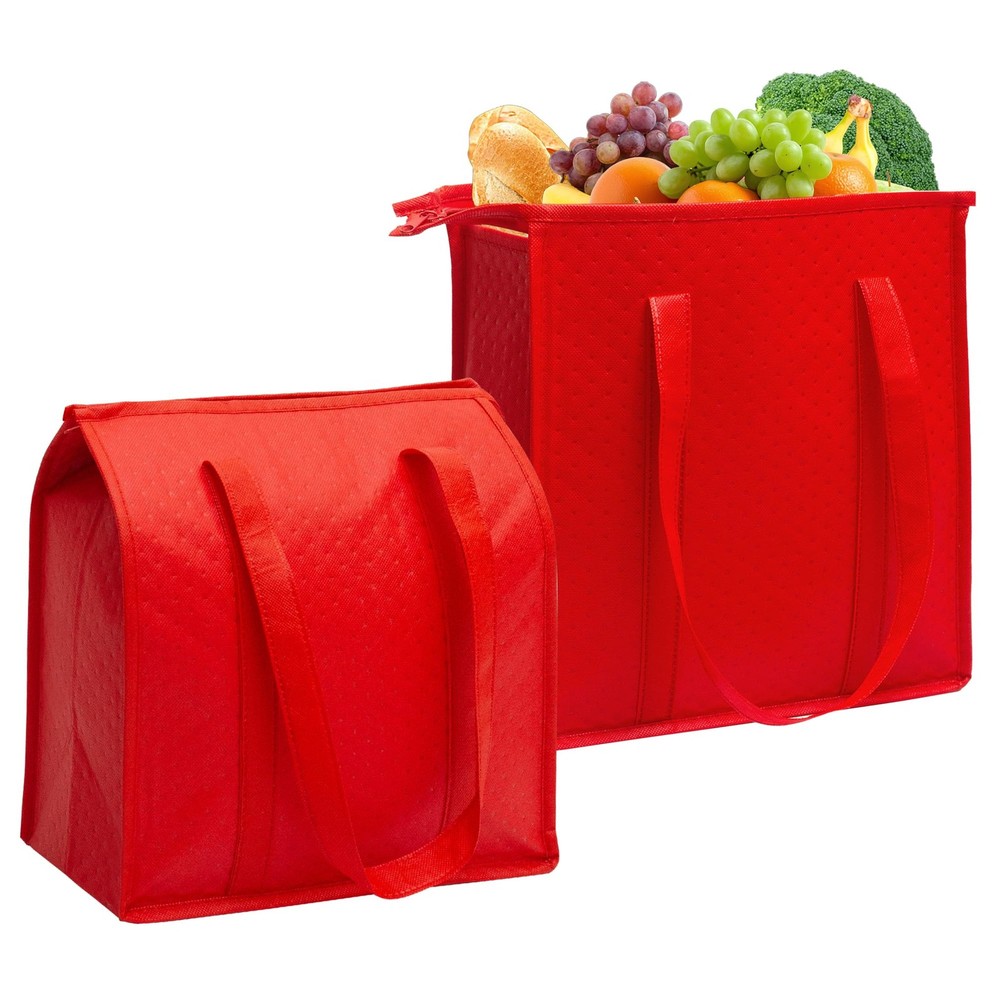 Christmas DIY Insulated Grocery Bags with Zippered Top – 10 DIY Stickers Incl…