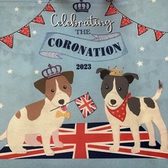 Tesco Queen Elizabeth Jubilee King Charles Coronation Bag Set Corgi Terrier New
