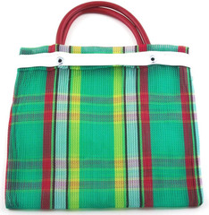 12 Assorted Color Mini Mexican Mercado Bags – 7.5 Inch High Thread Mesh