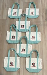 LOT OF 8 – 99 RANCH Mini Tote Bags MINT / PASTEL TURQUOISE / TEAL Brand New