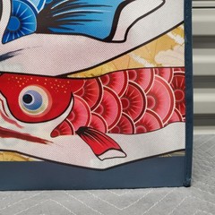 Abstract Koi Fish Reusable Grocery Shopping Tote Bag Medium 15x12x8″ Daiso Japan