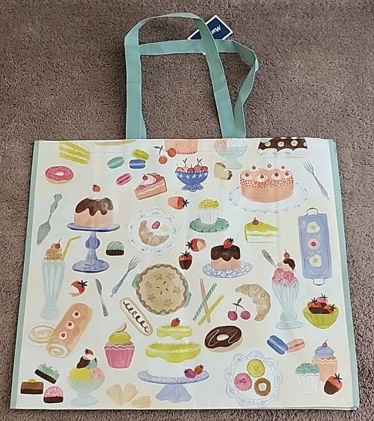 Marshalls Fancy Yummy Desserts – Large Reusable Shopping Tote Eco Bag