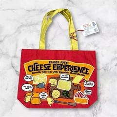 Trader Joe’s UNUSED Cheese Adventures reusable canvas shopping bag, IRREGULAR