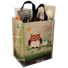 (3 Pack) Laminated Mini Woven Reusable Grocery Shopping Bags, made with a min…