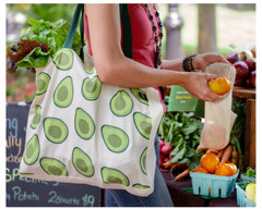 Goodful Farmer’s Market Reusable Bags, Set of 4 Eco-friendly 100% Organic Cotton
