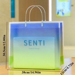 Eco Shopping Bag Gift Pouch Portable Reusable Waterproof Transparent Frosted