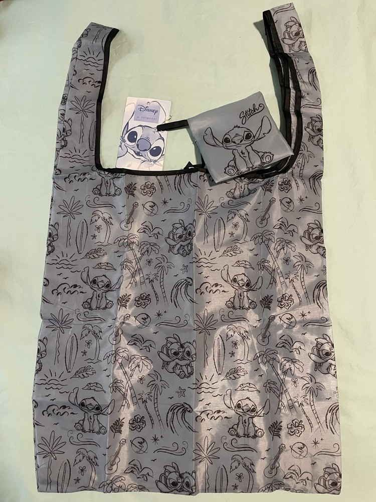 Disney Primark Stitch Blue Tote Folding Bag