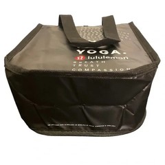 Lululemon Reusable Small This is Yoga Totes Red Black Lunch Bag Set of 2 New