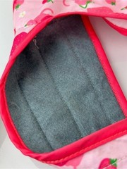 Tee Turtle Strawberry Cat Reusable Tote Shopping Bag with Plush Shoulder Toy