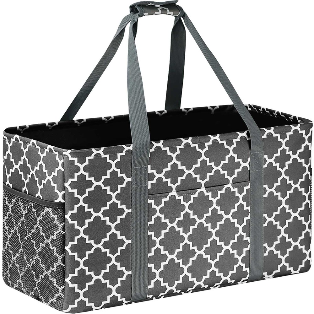Extra Large Utility Tote Bag – Stand Up Utility Tote with Metal Wire Frame & …