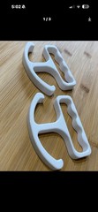 Black Plastic Bag Carrier Grip Handle, Ergonomic Lightweight 2-Pack