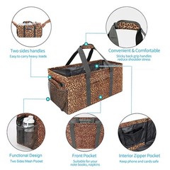 Extra Large Utility Tote Bag, Reusable Grocery Bags Foldable,Upgraded Metal F…