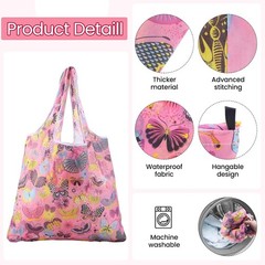 Stylish 50 Pack Reusable Foldable Grocery Totes – Lightweight & Practical