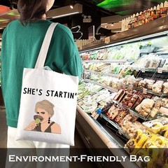 Funny Housewives Gifts She’s Startin’ Foldable Shopping Bags Housewives Party…