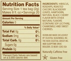 Celestial Seasonings Black Cherry Berry Tea Bags, 20 20 Count (Pack of 2)