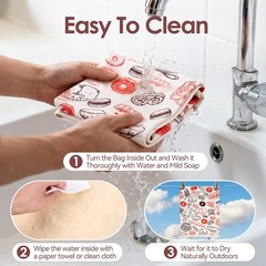 Beeswax Bread Bags，Extra Large 2 Pack- 17″×13″ Reusable 17″ X 13″, White