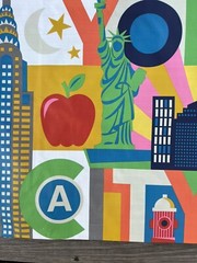 New Large Reusable Tote Shopping Bag “NEW YORK ❗️” TJX Colorful