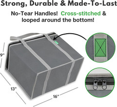 XL Insulated Reusable Grocery Bags (2-Pack) – Premium Quality Cooler Bags with H