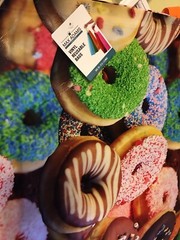 XXL Realistic Yummy Donut Print Reusable Shopping Tote 22”X 20”X 6” EcoFriendly
