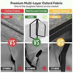 Christmas Tree Storage Bag, Heavy Duty 900D Oxford Fabric with 9 ft Grey