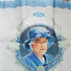 HM Queen Elizabeth Platinum Jubilee Shopping Bag 1952 2022 Blue Hat White New