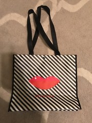 Sephora Limited Edition LIPS Striped Shopper Shopping Tote Shoulder Bag Reusable