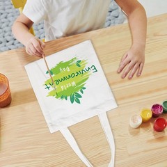 OKBA 20 Pcs 8X7.5 Inch Sublimation mini tote bags,Blank Canvas Small, White