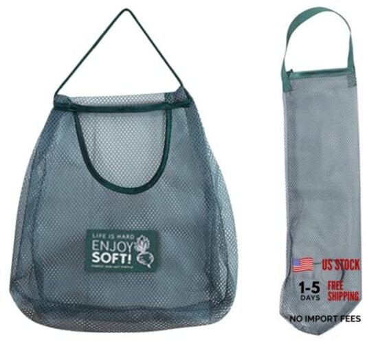 Kitchen Grocery Shopping Bag Holder Travel Mesh Shower Turquoise(Small+Medium)
