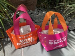 Dunkin’ Donuts Mini Reusable Tote Bags Sprinkles More Donuts Set of 2