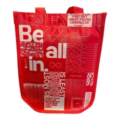 Lululemon Reusable Small Be All In Red and White Tote Lunch Errands Bag, New