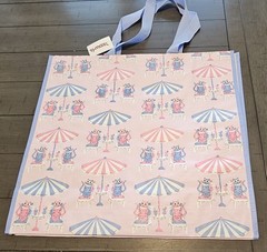 NEW TJ Maxx Cats Cafe Patio Shopping Tote Bag XL Reusable Waterproof Cute ECO