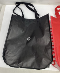 Lululemon Tote Bag Reusable Gift Shopping Carry Red and Black Used 16x13x6