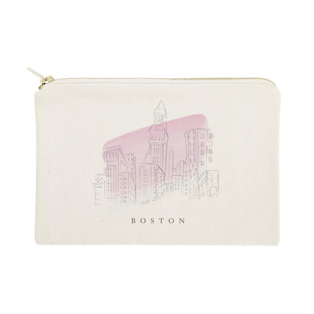 The Cotton & Canvas Co. Boston Cityscape, Skyline, 9″ W x 6″ H,