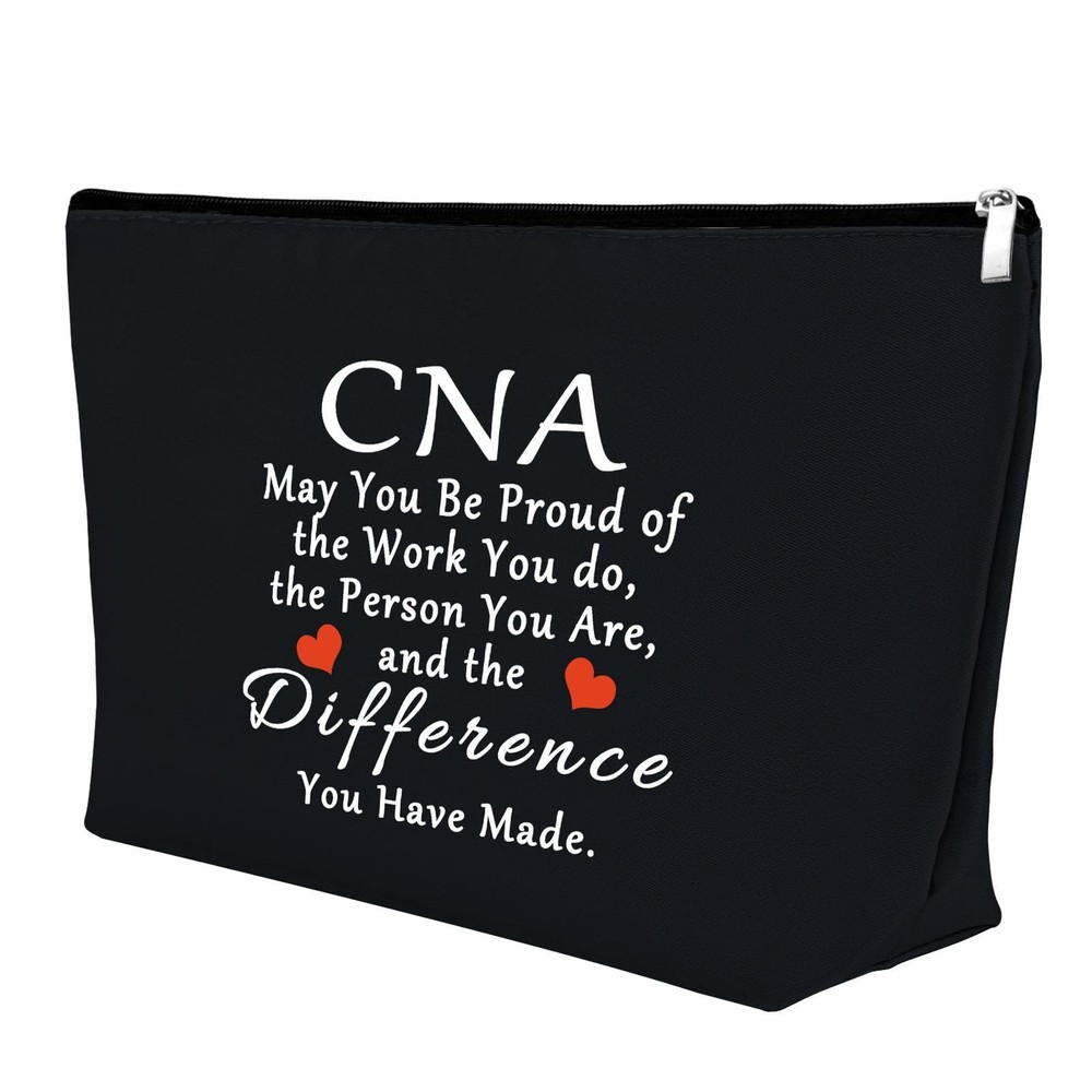 CNA Gift Certified Nursing Assistant Gifts Makeup Bag for Black