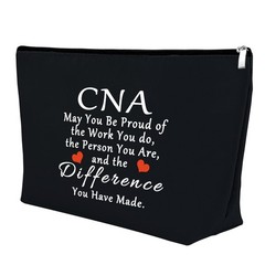 CNA Gift Certified Nursing Assistant Gifts Makeup Bag for Black