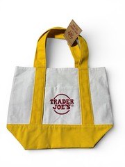BRAND NEW with TAGS – Trader Joe’s – Holiday 2025 Canvas Mini Tote Bag – Yellow