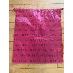 Athleta Reuseable Drawstring Shopping Bag 2022 Red Navy