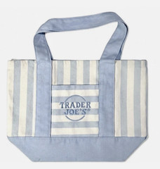 Trader Joe NWT Limited Edition Embroidered MINI CANVAS TOTE BAG 2024 💚