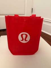 Lululemon Red and White ‘Made To Feel’ Reusable Tote Bag Excellent Condition