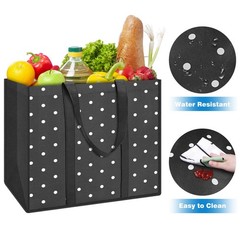 10 Pack Reusable Grocery Bags for Groceries 35L Large Capacity Heavy Duty Wat…