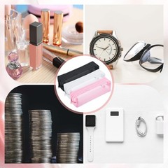 MotiMind 3 Pcs Mesh Makeup Brush Bag Make up Holder black, white, pink