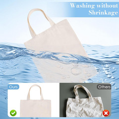 Canvas Tote Bag Bulk 24 Pack Sublimation Tote Bags, Lightweight Medium Reusable