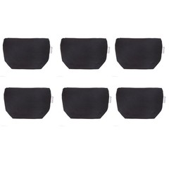 Augbunny 100% Cotton 12oz Canvas Zipper Cosmetic Makeup Jewlery Pouch Black