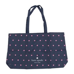 KATE SPADE Tote Bag Carry On Navy Pink Polka Dots NEW