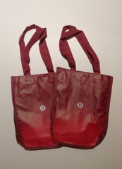 NEW Lot of 2 Lululemon Small Reusable Shopping Bags Red 2022