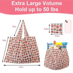 Extra Large 50lbs Foldable Reusable Shopping Bags kitchen reusable grocery ba…